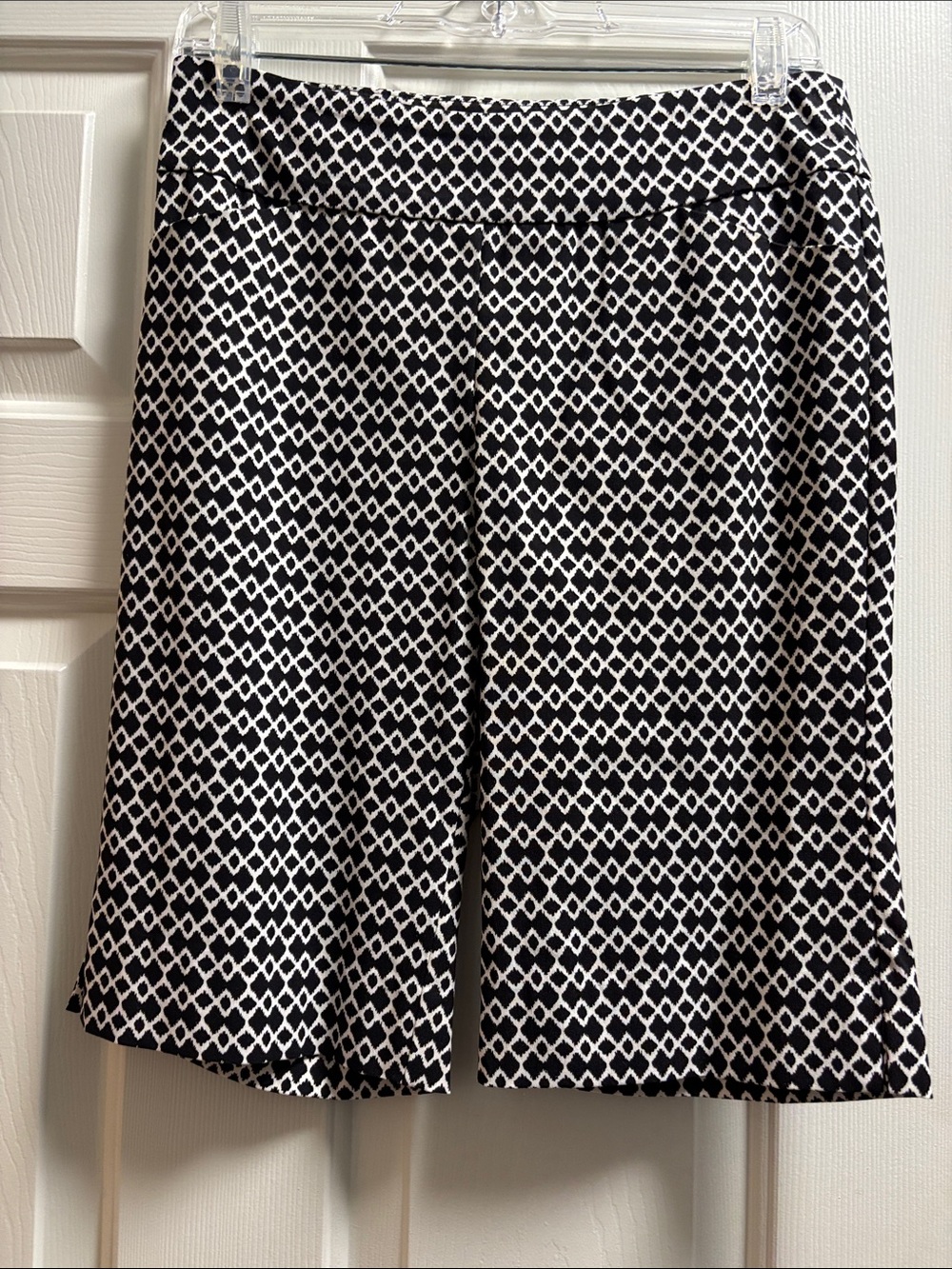 Black & White Geometric A-Line Women's Skirt